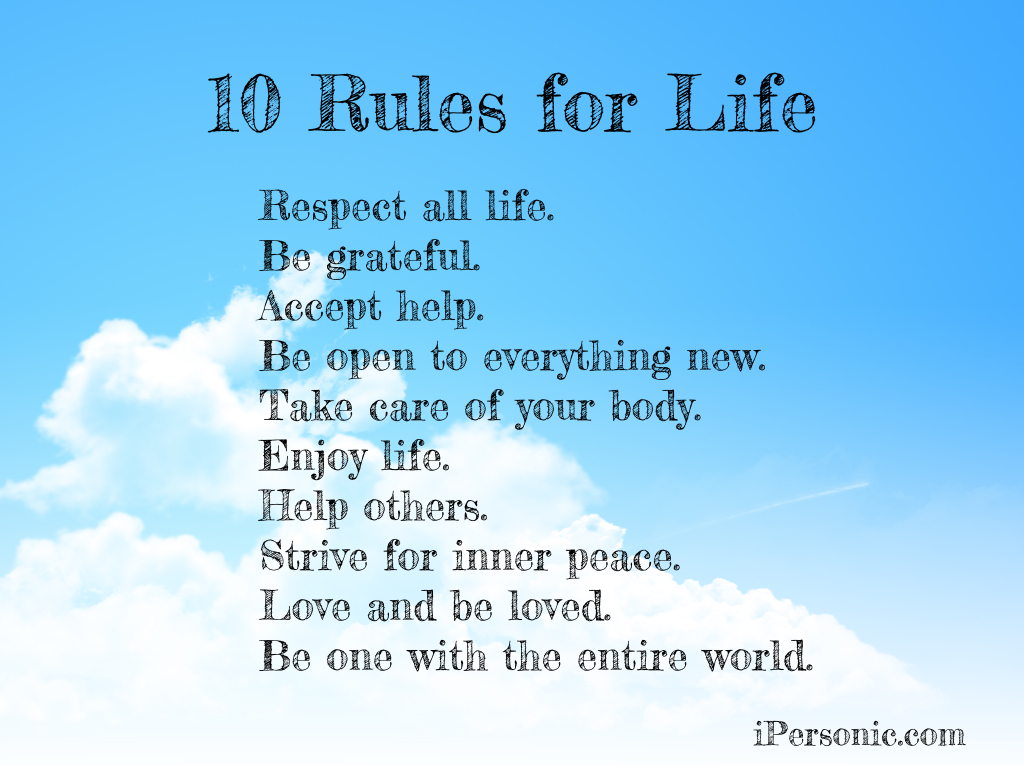 10 Rules for Life